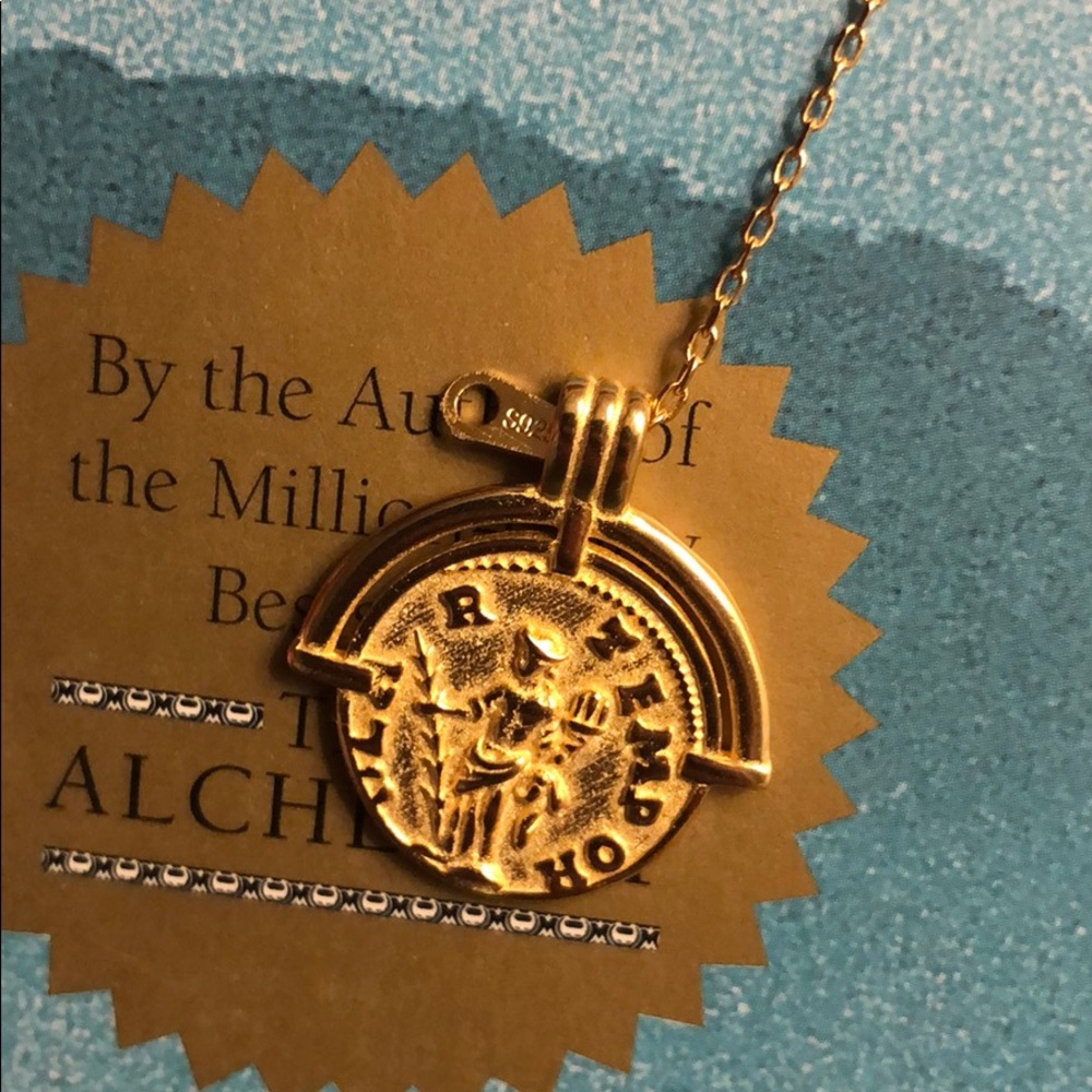 Coin pendant gold 925 sterling necklace roman - Picture 10 of 11